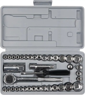 Performance Tool W1173 SAE/Metric 40-Piece SAE and Metric Socket Set, 1/4 & 3/8