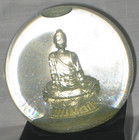 Crystal Translucent Buddha Snow Globe ~ Fine Silver Confetti ~ CoolSnowGlobes — photo 3