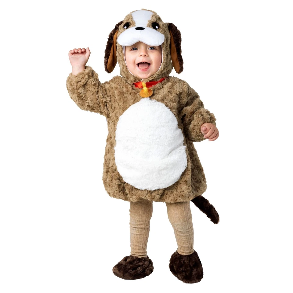 Lindo disfraz de cachorro para niños pequeños niños niñas bebé perro animal traje + juguete 1 - 6 años Foto 2 de 4