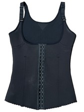 Jennifer Women  s Bustier Waist Cincher Corset Shoulder Straps Body Shaper Black