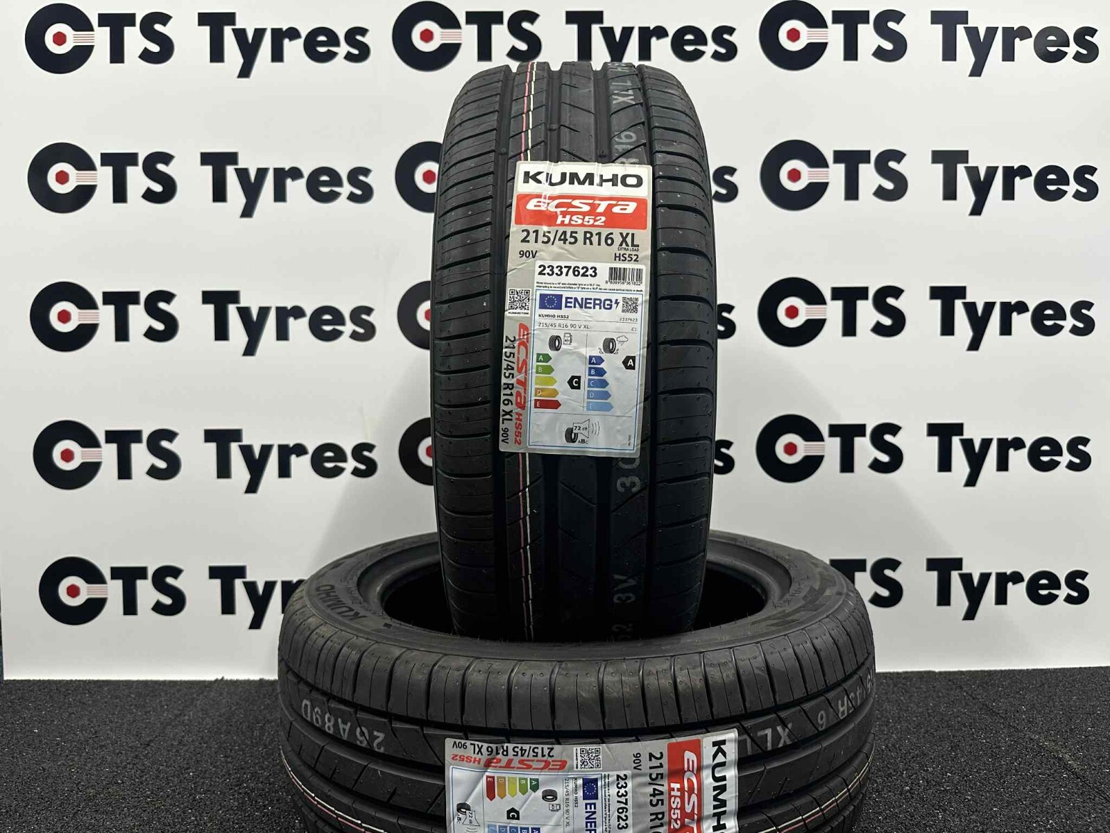 1 X 215/45R16 Kumho Ecsta HS52 90V XL NEW TYRE *A* WET GRIP 215 45 16 - Image 3