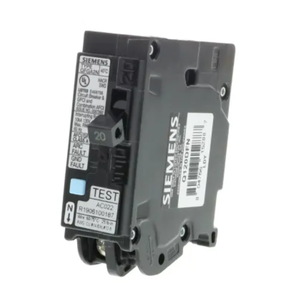Q120DFN - Siemens 20 Amp 120/240V 1 Pole Dual Function AFCI/GFCI Circuit Breaker