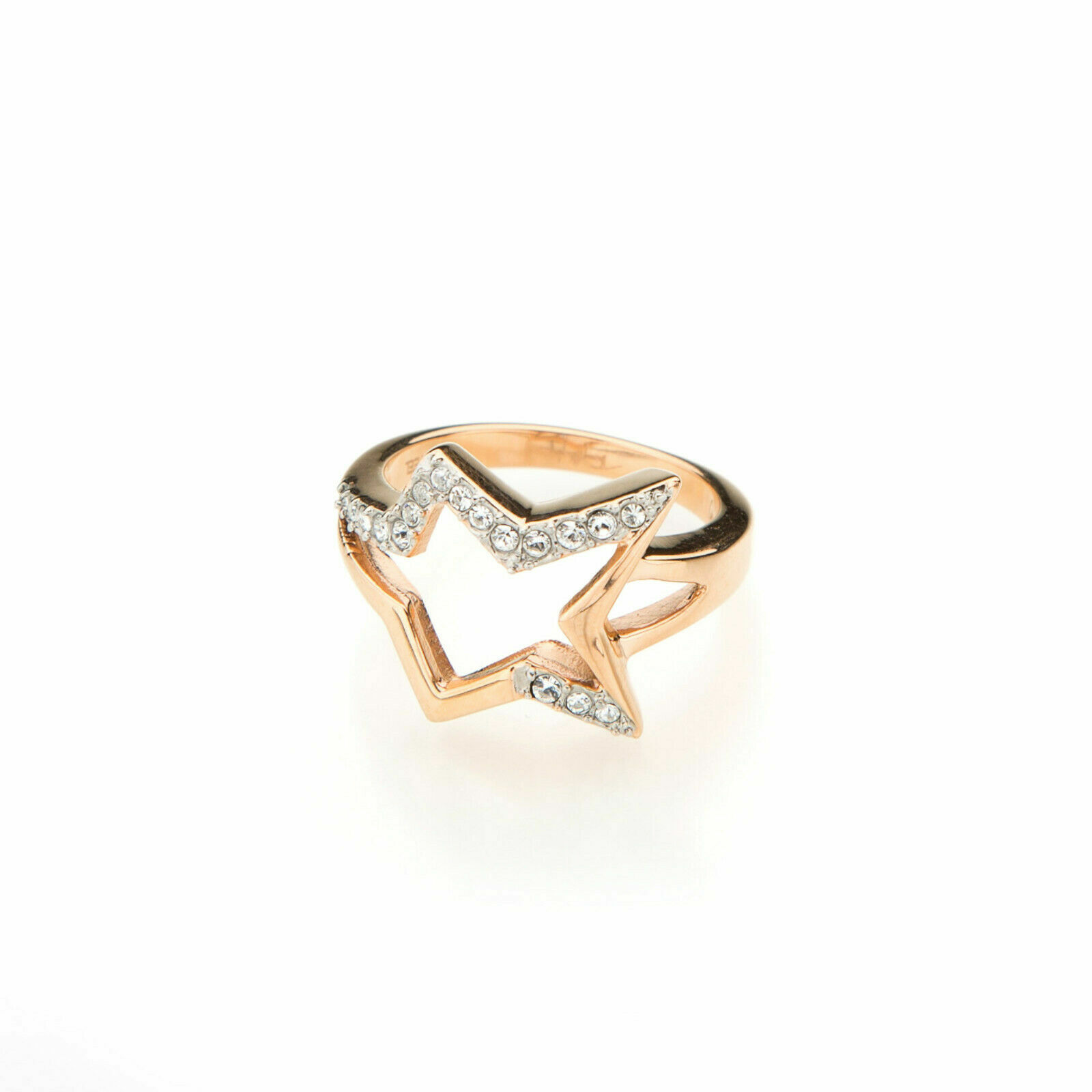 Bague Thierry Mugler T21102PZ fine ciselure en métal précieux rose et zirconium