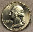 1960D uncirculated washington quarter