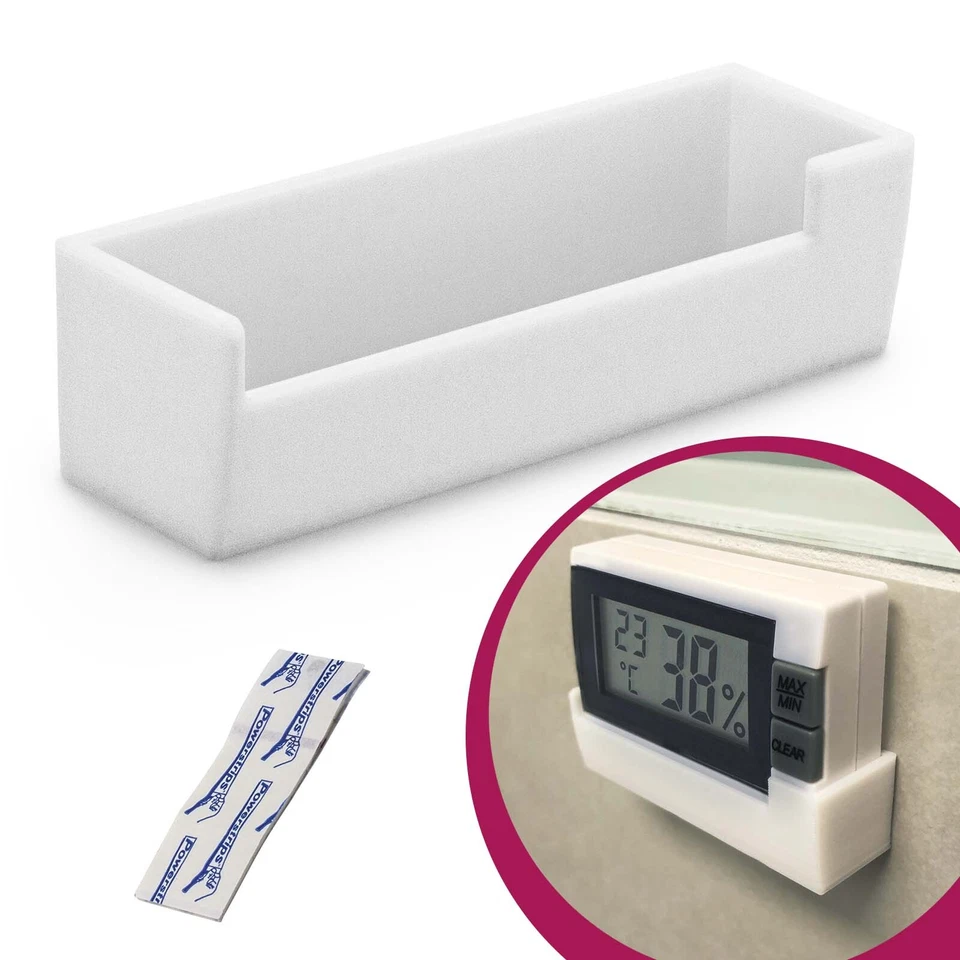 MOBILEFOX Soporte de pared soporte de termostato adecuado para TFA Dostmann Digital Thermo