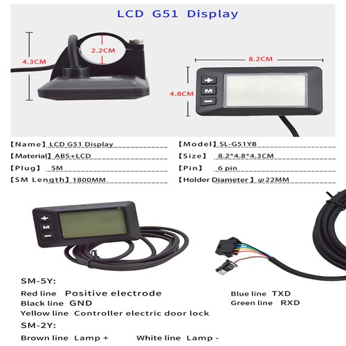E-Bike 18A Smart Brushless Motor Controller+LCD Display 36V/48V/60V 350-450W - Picture 9 of 30