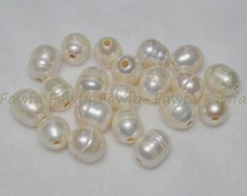 Wholesale 2mm Big Hole Natural South Sea White Pearl 10x12MM Beads 5/10/20pcs