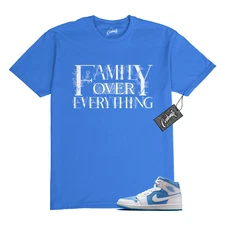 1 Mid Legend Blue White T Shirt to Match FAM