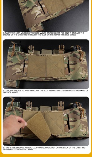 Hunting Vest MK2 Chest Rig Plate Carrier Expander Wing Pouch Radio Mag Pouch - Picture 16 of 52