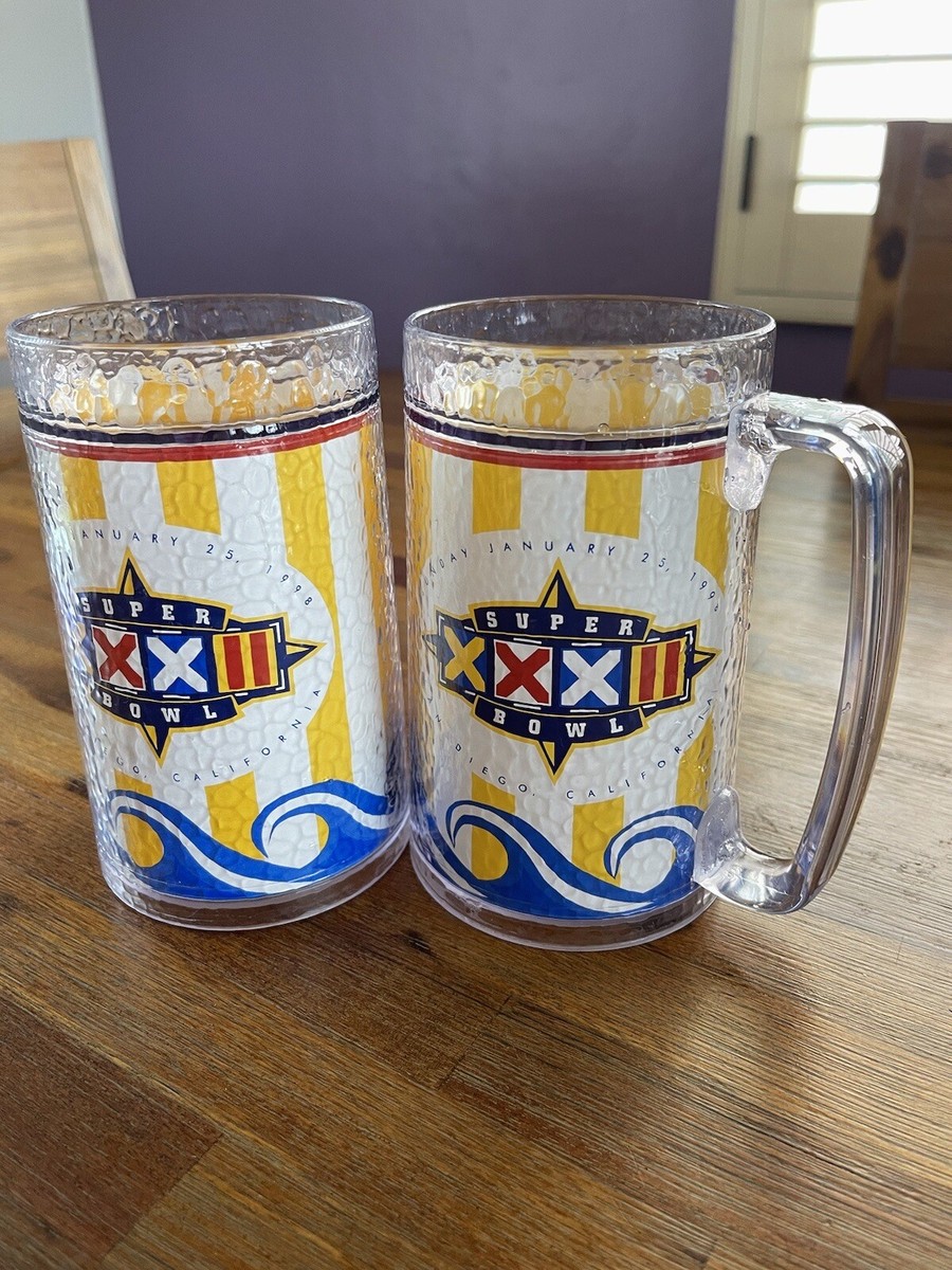 Superbowl 32 NFL Plastic Thermoserv Cup Mug 1998 Denver Broncos vs. GB  Packers | eBay