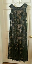 Onyx Nite Beautiful Black/Nude Long Lace Gown Style 649936J Various Sizes 140
