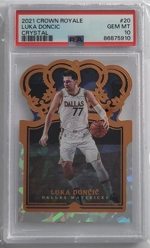 2021 Panini Crown Royale Luka Doncic Crystal #20 PSA 10
