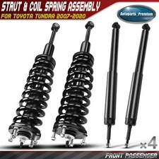 4Pcs Front & Rear Complete Strut & Coil Spring Assembly for Toyota Tundra 07-20
