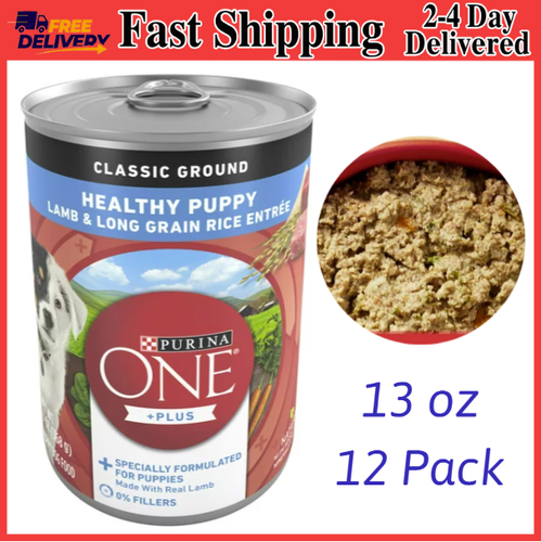 Puppy Wet Food Purina ONE +Plus Classic Wet Puppy Food Lamb