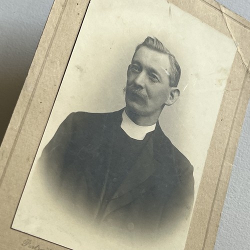 Antique Mounted Photograph Handsome Mature Man Preacher Priest Kilmarnock VA - Picture 6 of 10