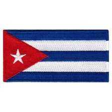 CUBA FLAG PATCH CUBAN embroidered iron-on ISLAND EMBLEM NATIONAL PARCHE BANNER