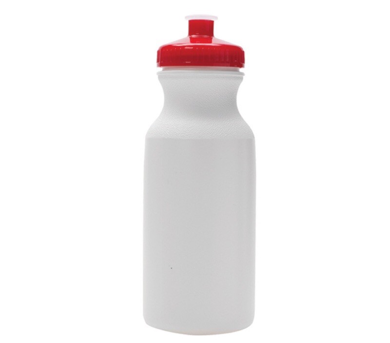 S - White Bottle With Red Lids Usa Made