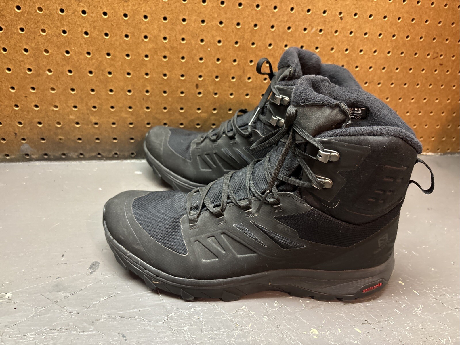 Stivali da trekking Salomon Outblast impermeabili isolati da uomo taglia 11 5 neri