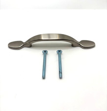 65 Kitchen Cabinet Drawer Handles Pulls Brushed Nickel Half Round