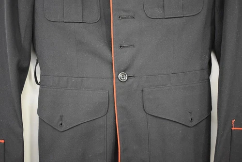Thorngate Mens Black Contrast Piping Button-Front Flap Pocket Uniforms Coat 40XL image 5