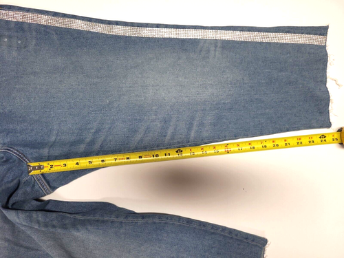 NWT Lane Bryant Sz.22 Jeans w/Rhinestones Stretch Distressed Hi Rise MSRP $99.95 - Picture 8 of 12