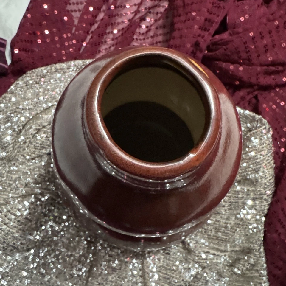 ANTIGUO JARRÓN CHINO DE PORCELANA SANGRE DE BUEY ROJO SANG DE BOEUF DOBLE CALABAZA Foto 3 de 4