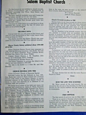 1958 A Century of Service To God Salem Baptist Church Decatur Il