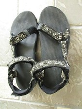 TEVA SPORT SANDALS MENS 11 ADJUSTABLE VELCREO STRAPS SHOC PAD SOLES FREE SHIP