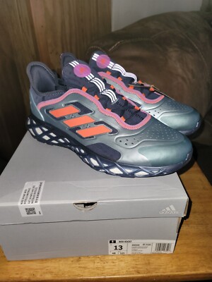 New adidas Web Boost Impact Orange/Magic Gray Metallic/Shadow Navy Size 13 