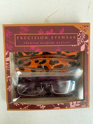 New 2 Pair Pack Precision Eyewear Premium Reading Glasses +1.50 Readers