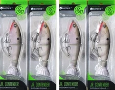 (4) Googan Squad 4 1/2" Slow Sink 2/3 Oz Jr Contender Swimbaits Gizzard Shad New