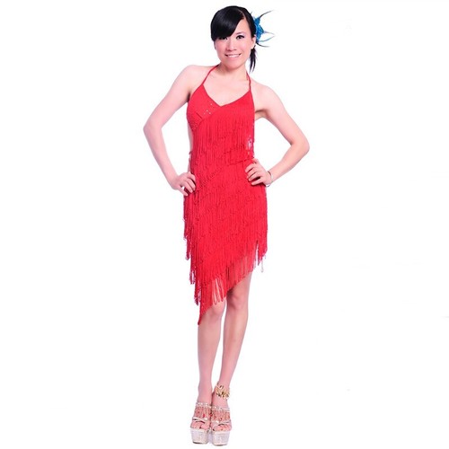 RÄUMUNGVERKAUF L16 Latein Kleid Turnierkleid Tanzkleid Fransenkleid - Bild 7 von 7