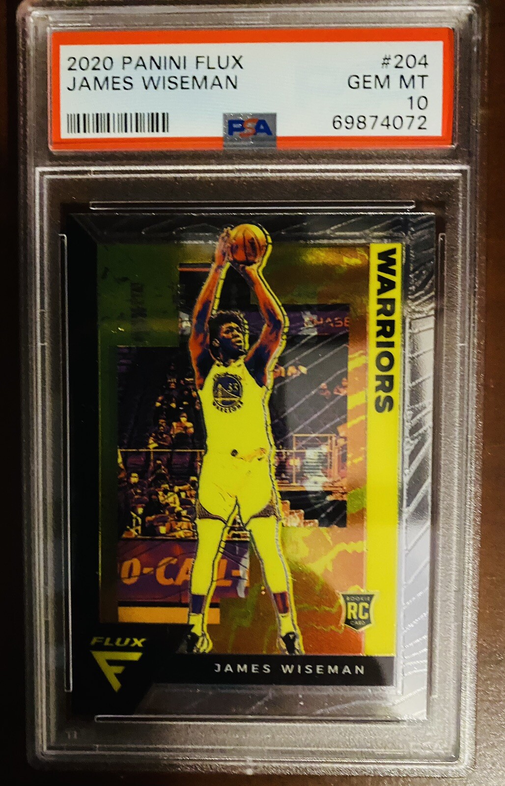 2020 Panini Flux James Wiseman #204 PSA 10 Gem Mint Rookie Golden State Warriors