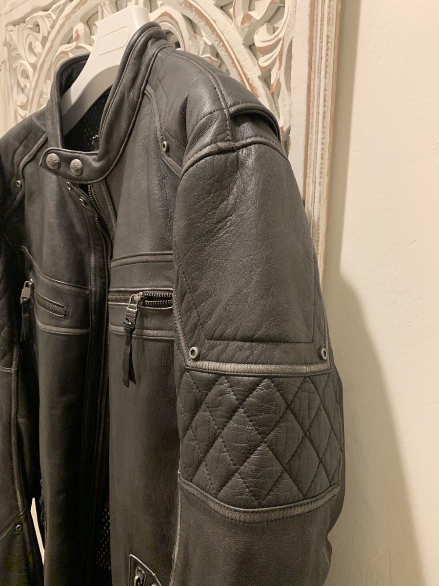 Mens Harley Davidson Tifton Goat Skin 2XL Leather Riding Jacket