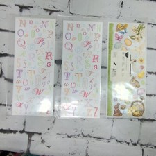 Easter Stickers and Pastel Letters lot of 3 packages