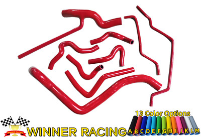 For SAAB 9-3 9.3 9 3 1.8/2.0 Turbo 2003-2014 Silicone Radiator &Heater Hose RED