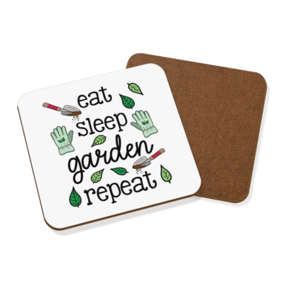 Eat Sleep Garten Wiederholung Untersetzer Getränke Matte Gärtner Pflanzenliebhaber Sukkulenten