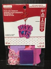 Creatology Valentine  s Day Foam  Tissue Craft Kit 82Pc Ages 6 New.