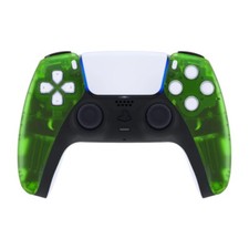 PS5 Controller Shell Kit Front Cover Replacement Transparent Green Front Shell 