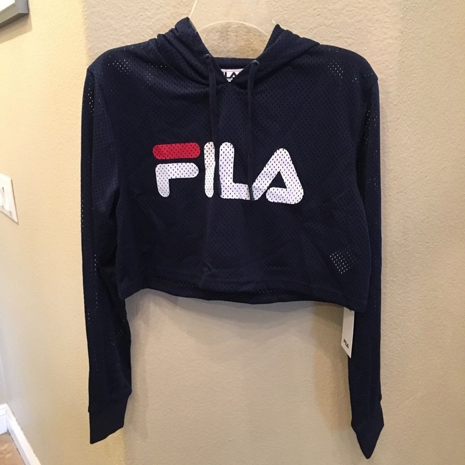 Nuova con etichette~fila Felpa con cappuccio donna navy Noemi taglia small