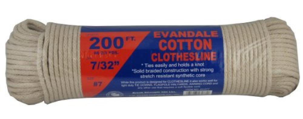 t.w. Evans Cordage 43 – 077 7/81,3 cm Evandale Cotton Clothesline 200-feet Han
