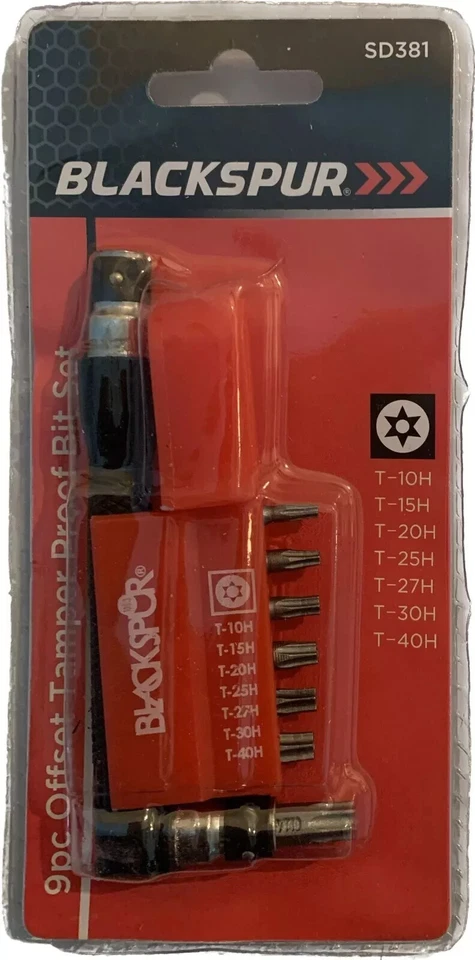 9 PCs Offset Tamper Proof Bit Set Torx Security Screw Holder Screwdriver Set - Image 3 of 4