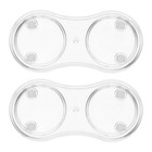 2 Pcs Pepper Grinder Base Countertop Organizer Acrylic Mill Tray