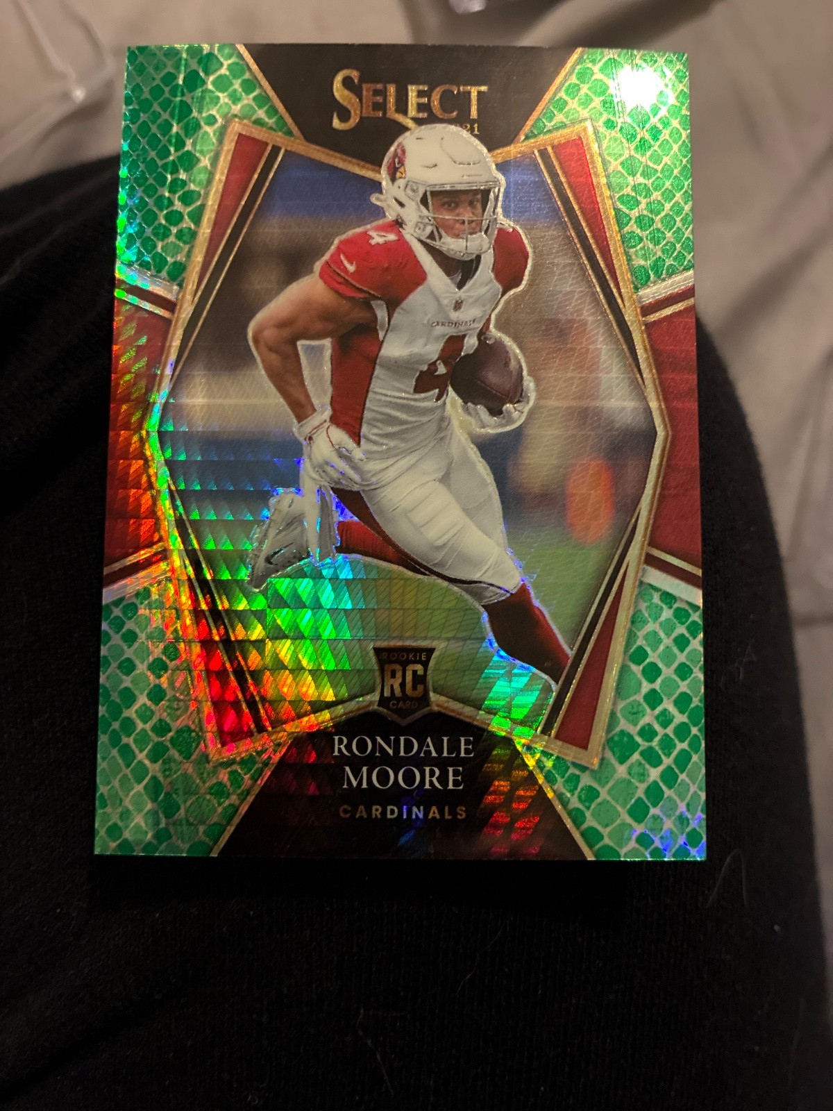 2021 Select Premier Level Dragon Scale Prizm Rookie Rondale Moore 4/89 #158