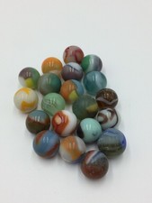 VTG Lot of 20 Unique Marbles,Swirl,Milk Glass,Estate Find M