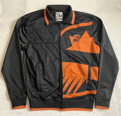 Vintage Phoenix Suns NBA Full Zip Black & Orange Sweatshirt Jacket Men s Large