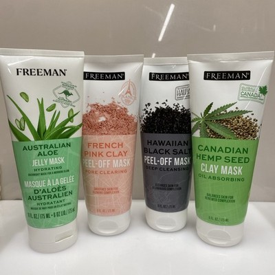 4 X FREEMAN Peel-off, Clay, Gel and Jelly Masks - 6 fl. oz. each - Random SET