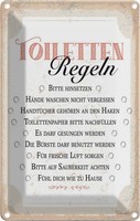 Blechschild 18X12 Cm Toiletten Regeln Bitte Hinsetzen Spruch Zitat Deko Geschenk