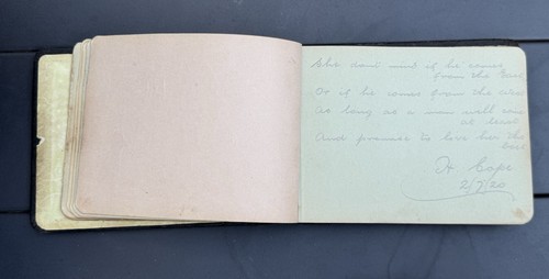 WWI ERA 1916-1920 AUTOGRAPH BOOK WAR ILLUSTRATION DRAWINGS & LOVE POEMS RARE!! - Picture 12 of 23