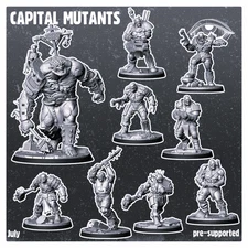 Modiphius Fallout Wasteland Warfare: Super Mutants Proxy 3D Printed Models